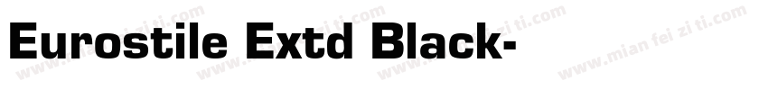 Eurostile Extd Black字体转换